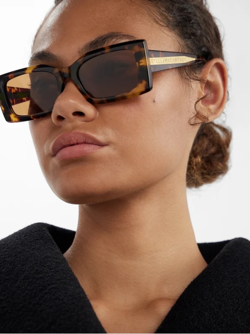New Stella McCartney SC40065I 53E Tortoiseshell Rectangular Sunglasses Authentic